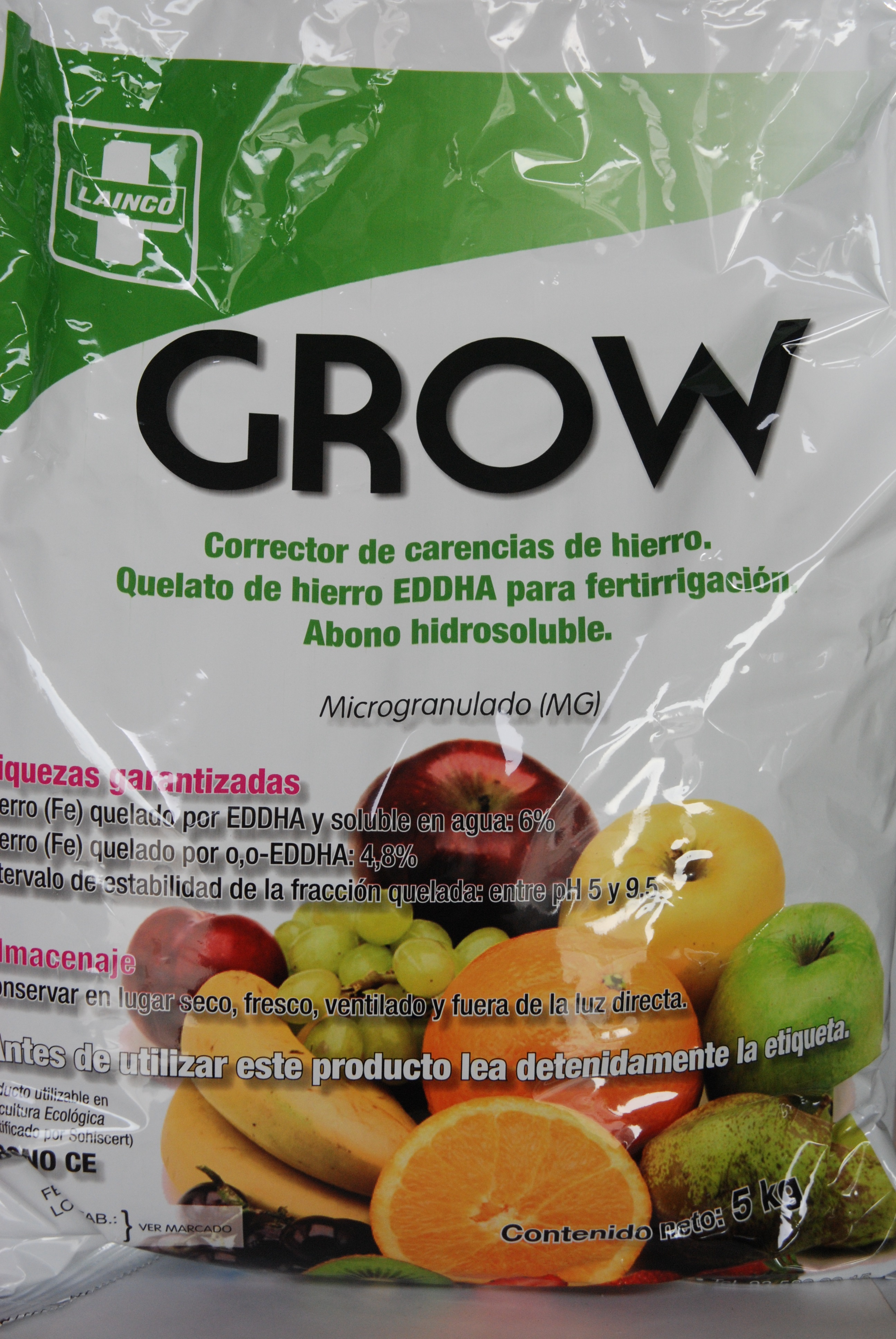 GROW quelato de hierro 4,8% 5 kg  (caja 20 kg)